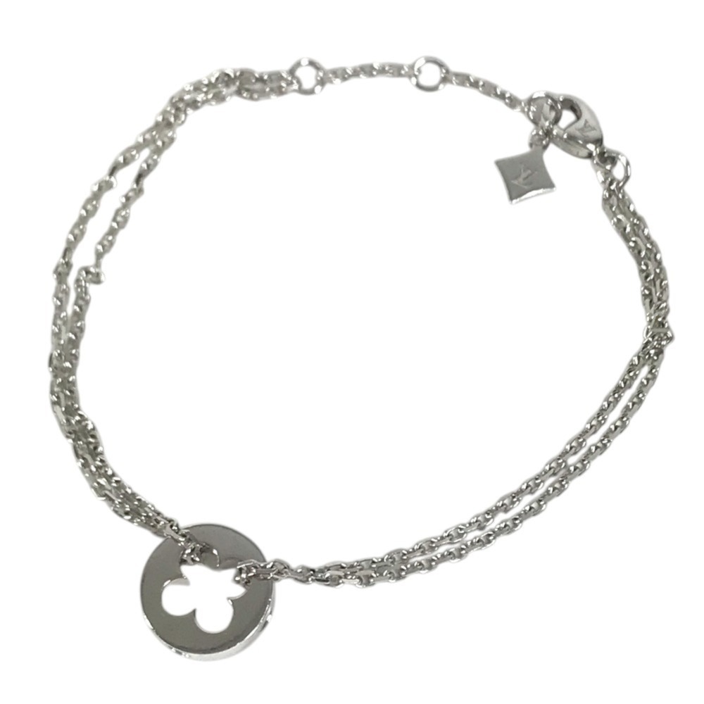 LOUIS VUITTON 18k Silver Charm Bracelet